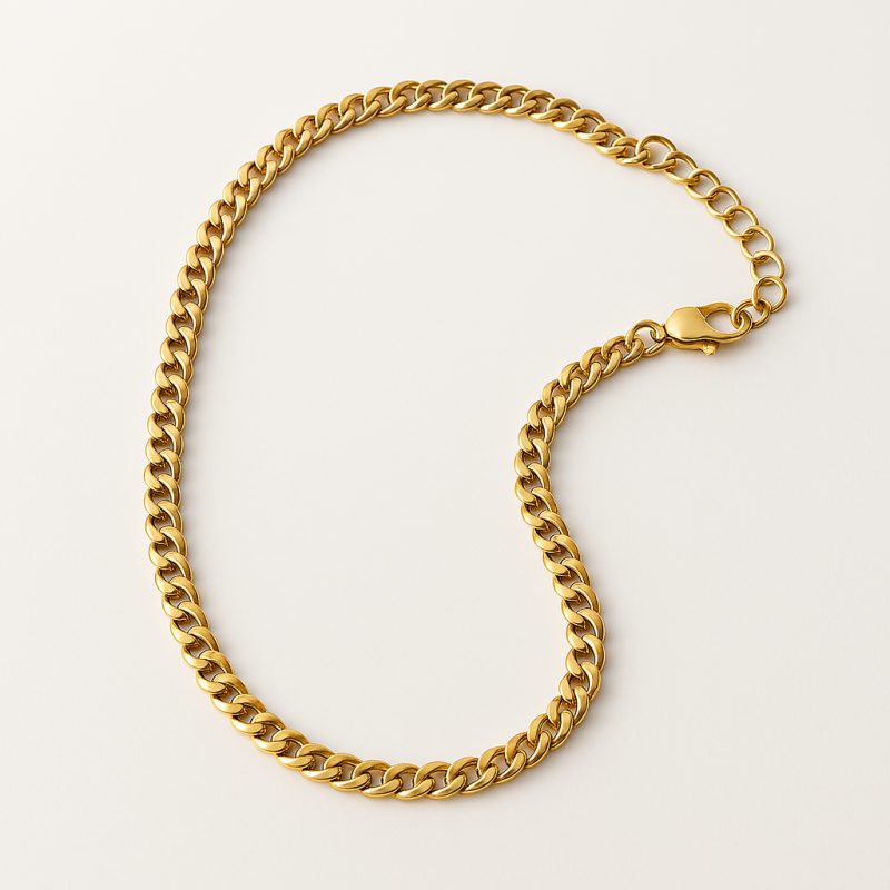 5mm Gold-Plated Stainless Steel Link Chain